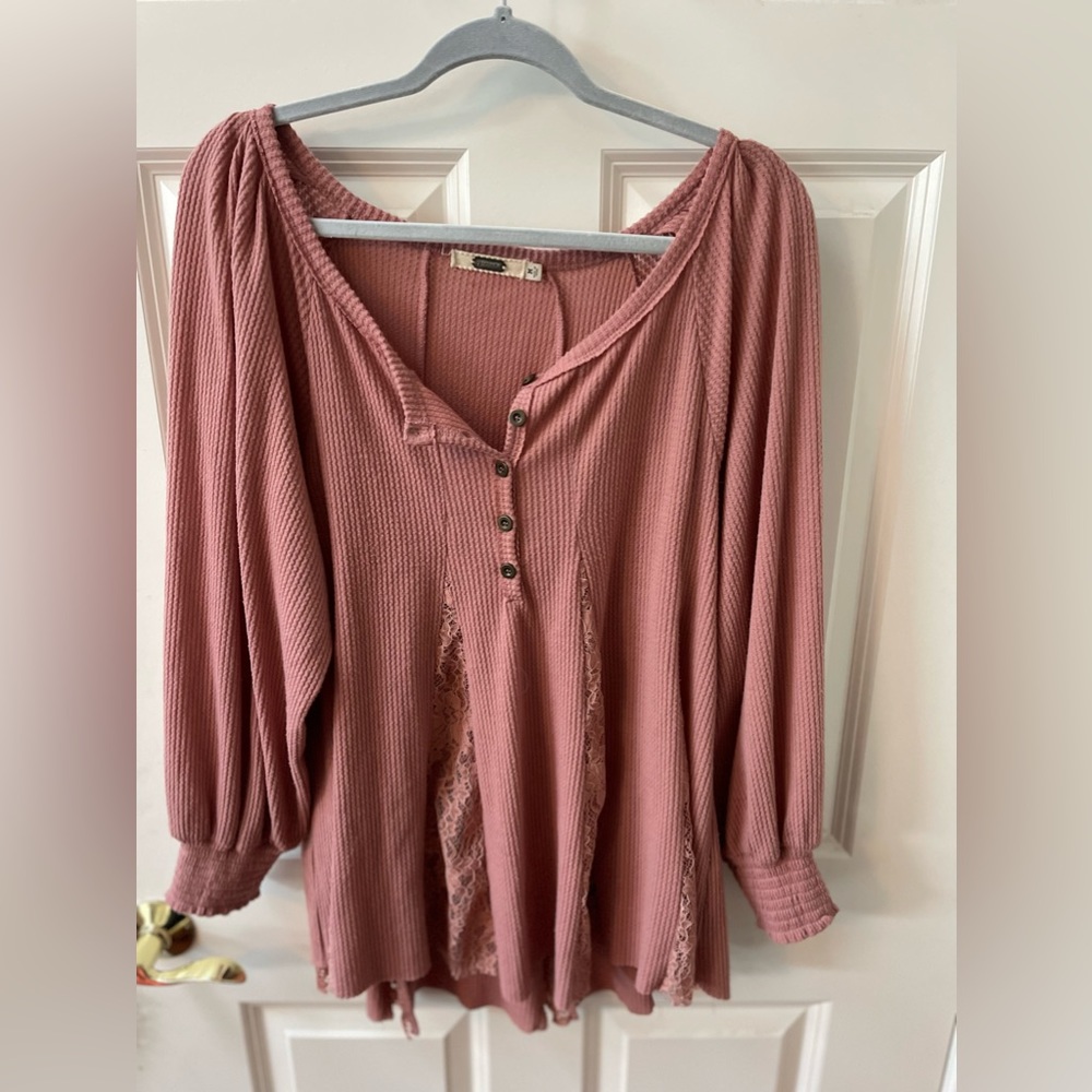 Gimmicks from Buckle Pieced Henley Tunic Top